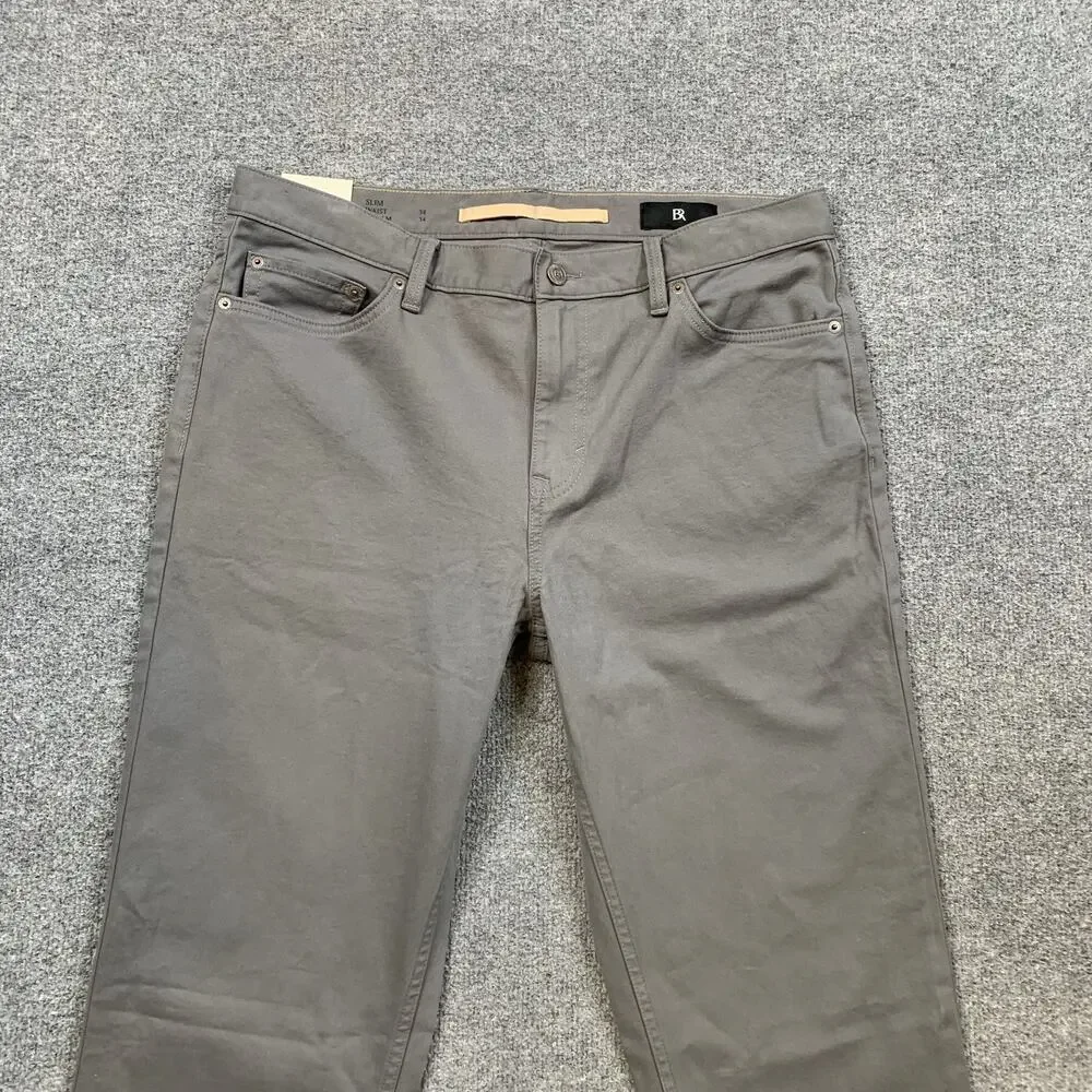 Banana Republic Pants Mens 34 Slim Fit Traveler Mid Rise Stretch Cotton Twill